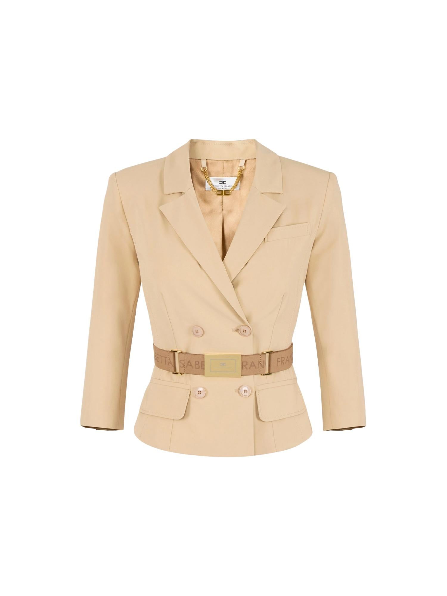 Elisabetta Franchi Giacca doppiopetto con cintura