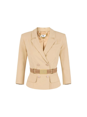 Elisabetta Franchi Giacca doppiopetto con cintura