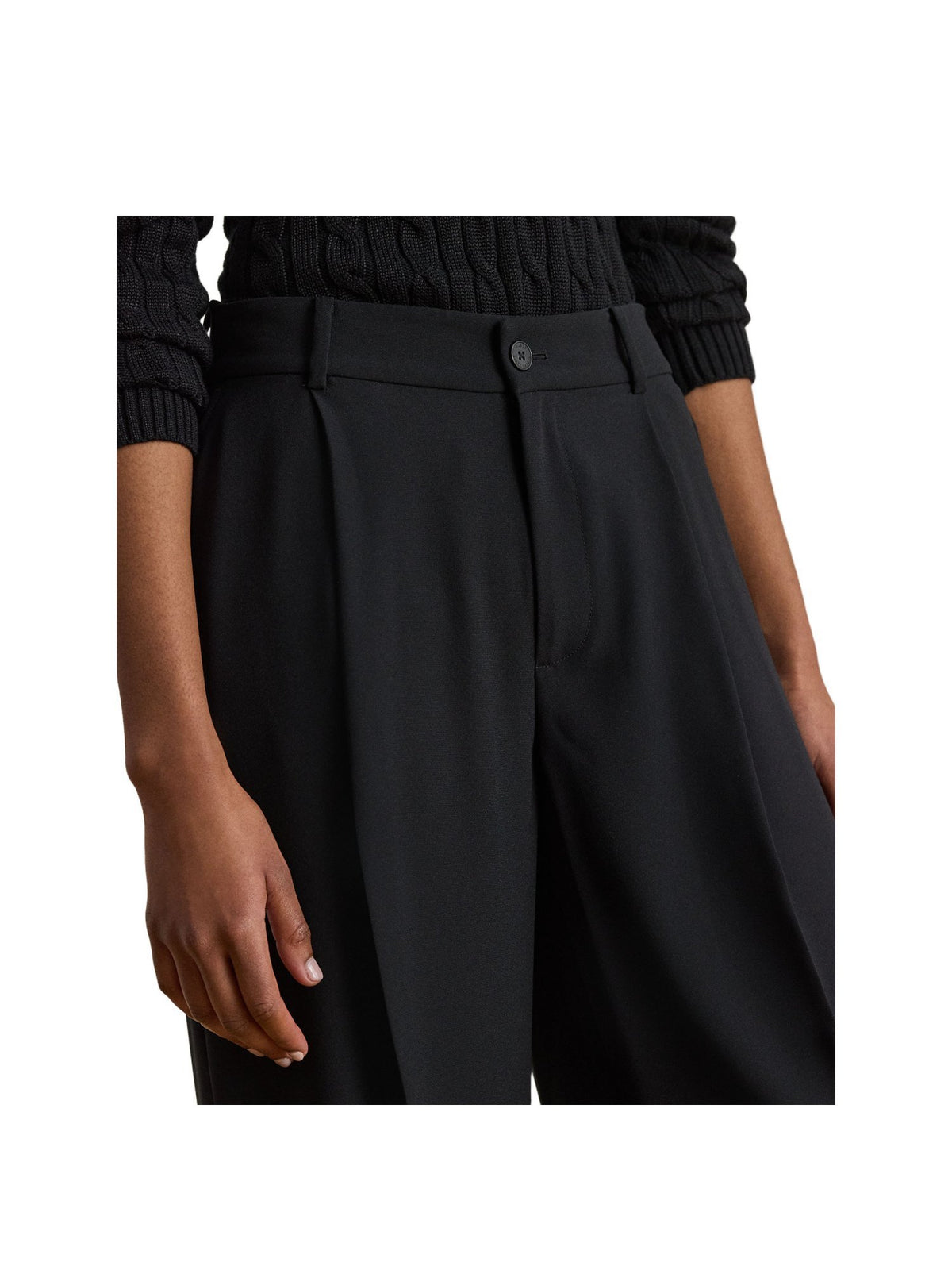 Pantaloni a gamba larga in georgette dolcuppo-face