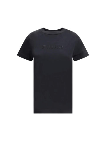 Pinko T-shirt basic con logo ricamato Start