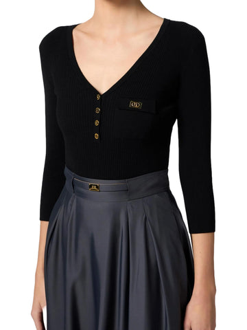 Elisabetta Franchi Maglia a micro costine