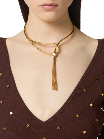 Elisabetta Franchi Collana con serpente e nappina