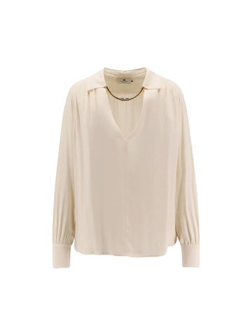 Elisabetta Franchi Camicia con dettaglio gioiello