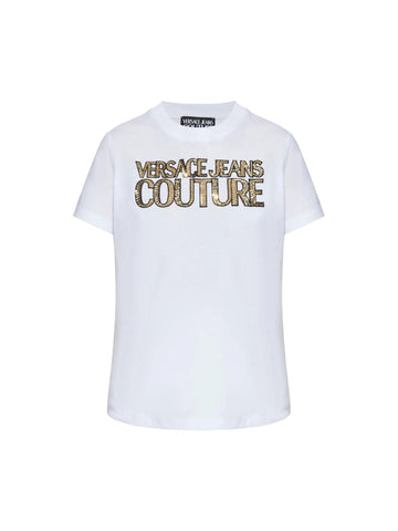 Versace Jeans Couture T-shirt con logo in paillettes