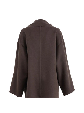 Cappotto corto double in panno