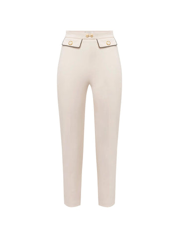 Elisabetta Franchi Pantalone in crepe con piping