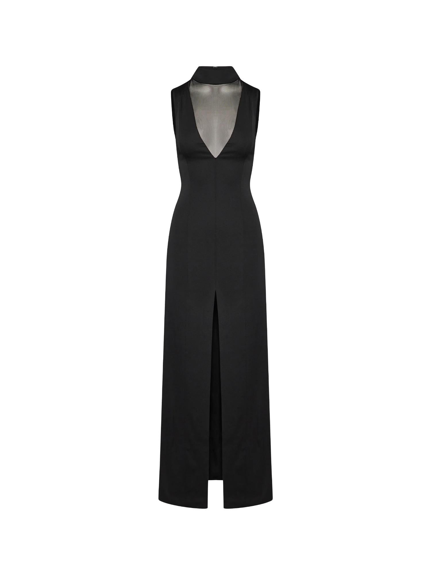 Richmond X Lange jurk met doorschijnende details Dorin