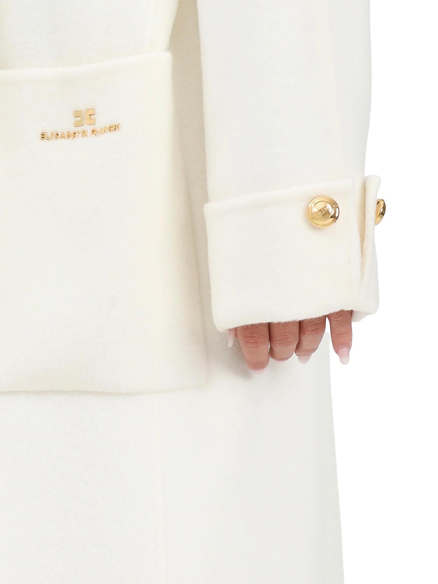 Elisabetta Franchi Cappotto in lana con cintura