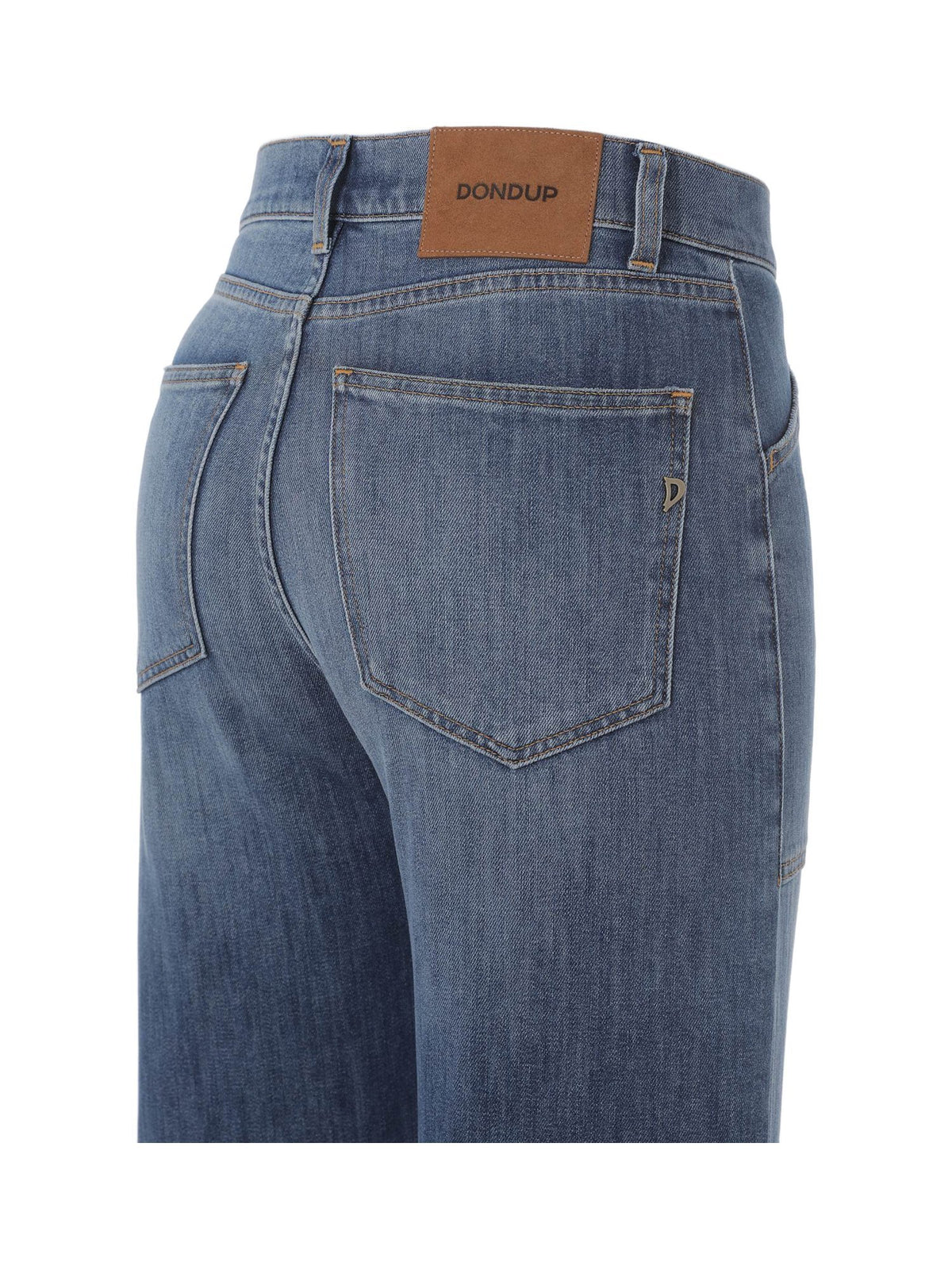 Jeans Wide Leg Ariana con Tasche Applicate