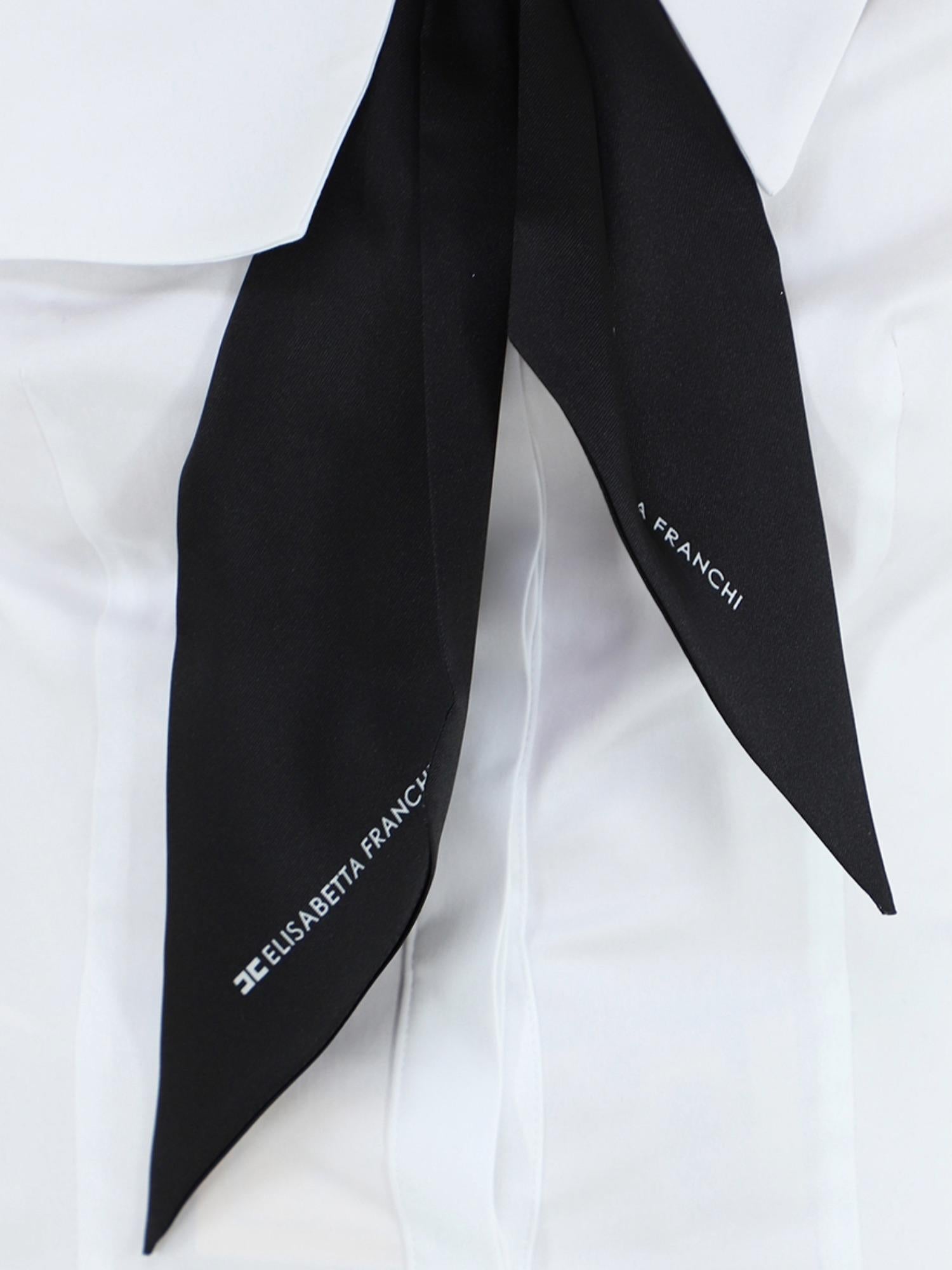 Elisabetta Franchi Camicia monospalla con foulard