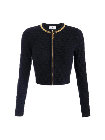 Elisabetta Franchi Cardigan in maglia a rombi