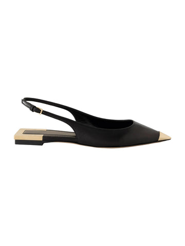 Elisabetta Franchi Slingback con puntalino in metallo oro