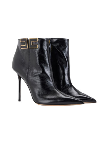 Elisabetta Franchi Stivaletti in pelle con logo