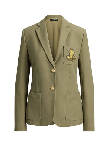 Blazer in jacquard con fili metallici