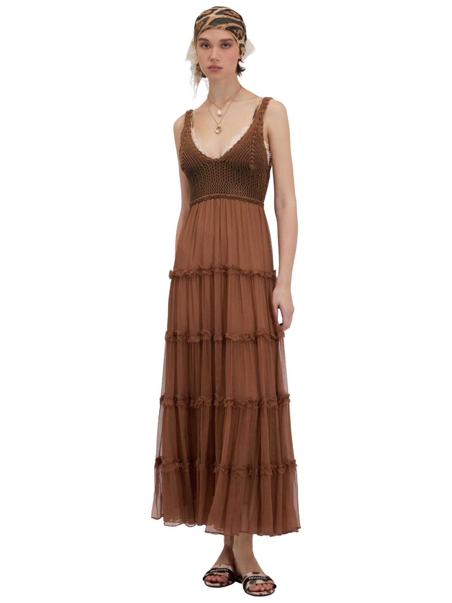 Ermanno Firenze Abito lungo a balze