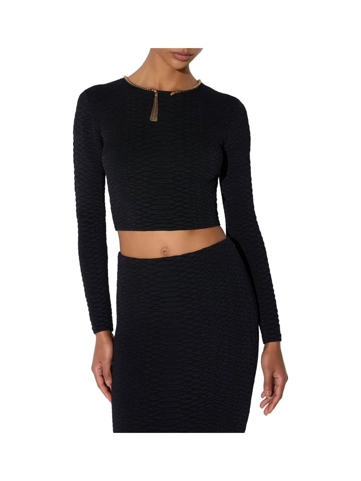 Top in maglia a trama snake