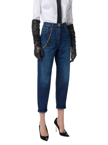 Elisabetta Franchi Jeans con catena gioiello