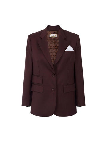 Elisabetta Franchi Giacca in frescolana con pochette