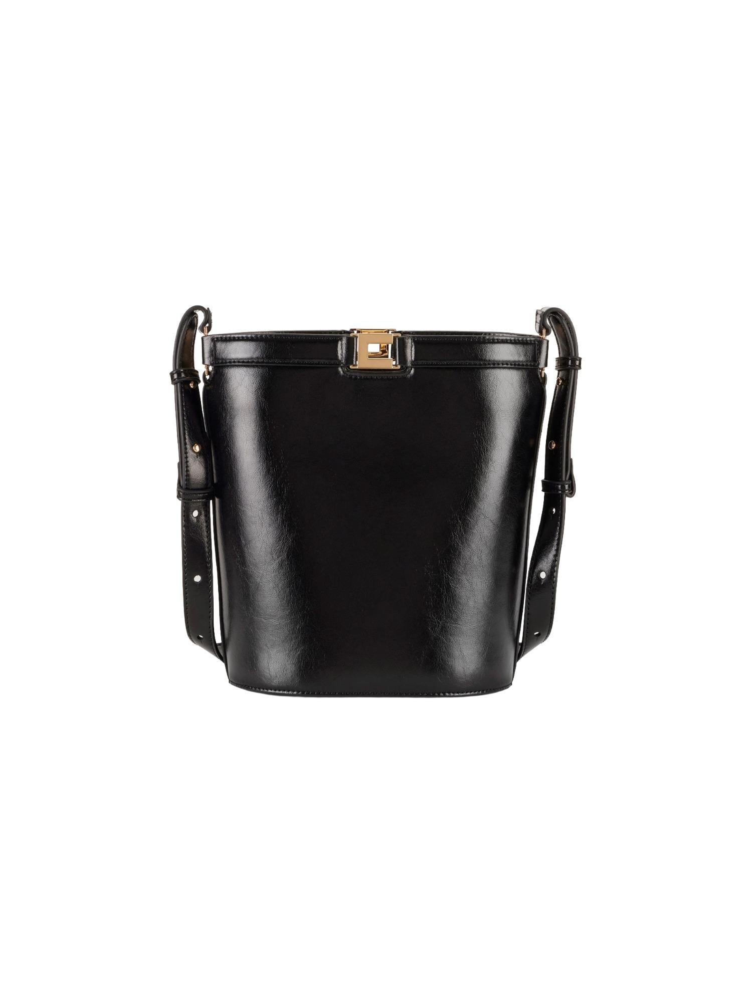 Elisabetta Franchi Borsa a secchiello effetto naplak