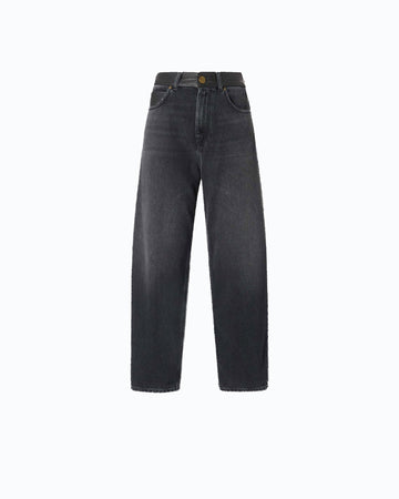 Pinko Pantalone Balloon Fit in Denim Nero donna