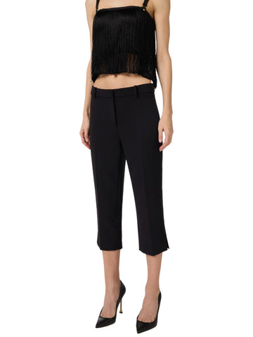 Elisabetta Franchi Pantalone 7/8 con bande in raso