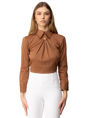 Elisabetta Franchi Camicia con dettaglio gioiello
