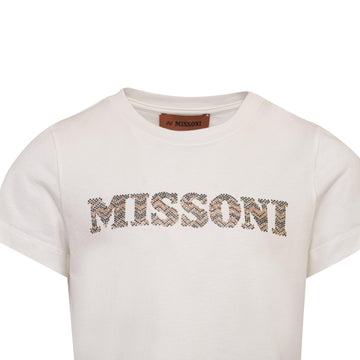 Missoni T-shirt con logo in strass