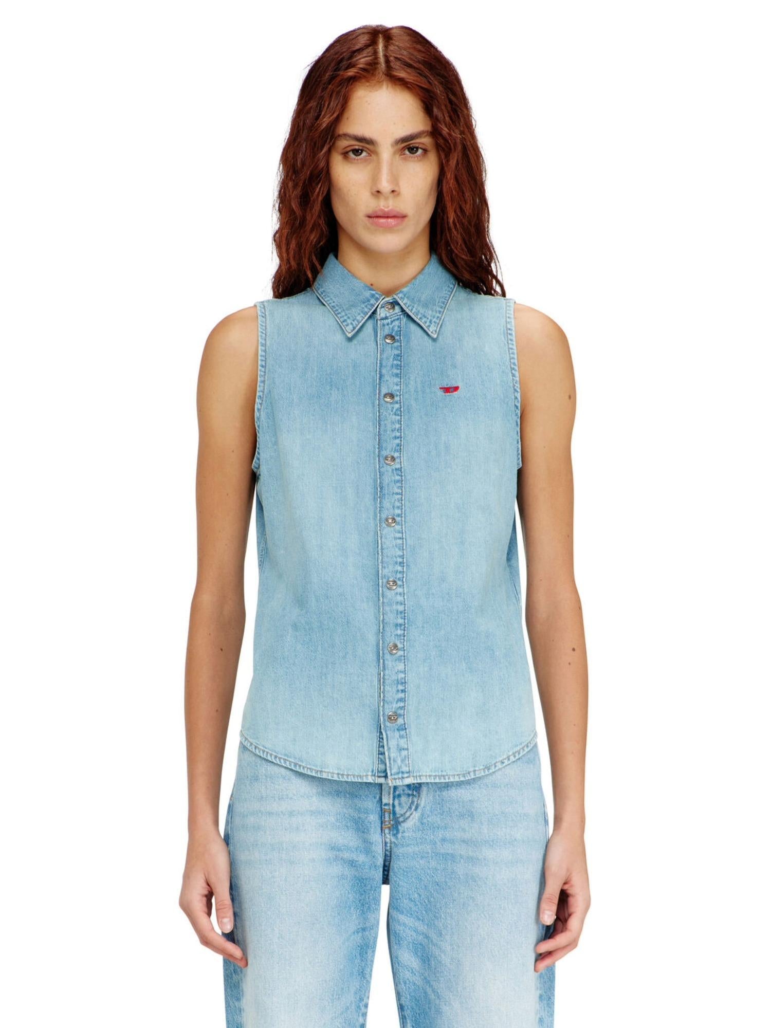Diesel mouwloos denim overhemd De-Eazy-SL