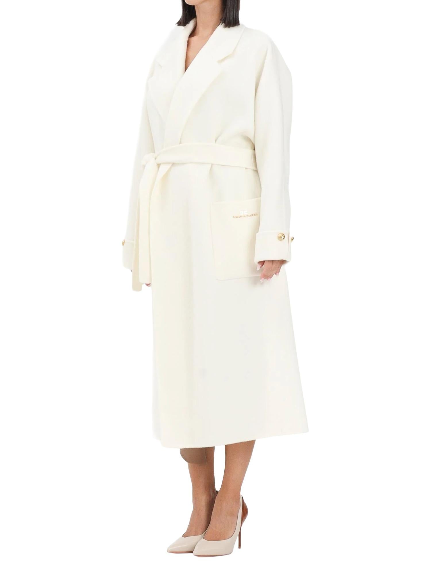 Elisabetta Franchi Cappotto in lana con cintura