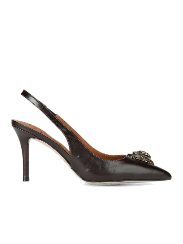 Décolleté slingback belgravia in pelle con tacco a spillo