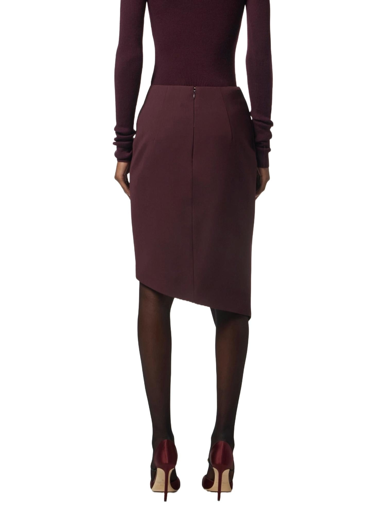 Elisabetta Franchi Gonna asimmetrica con dettaglio gioiello