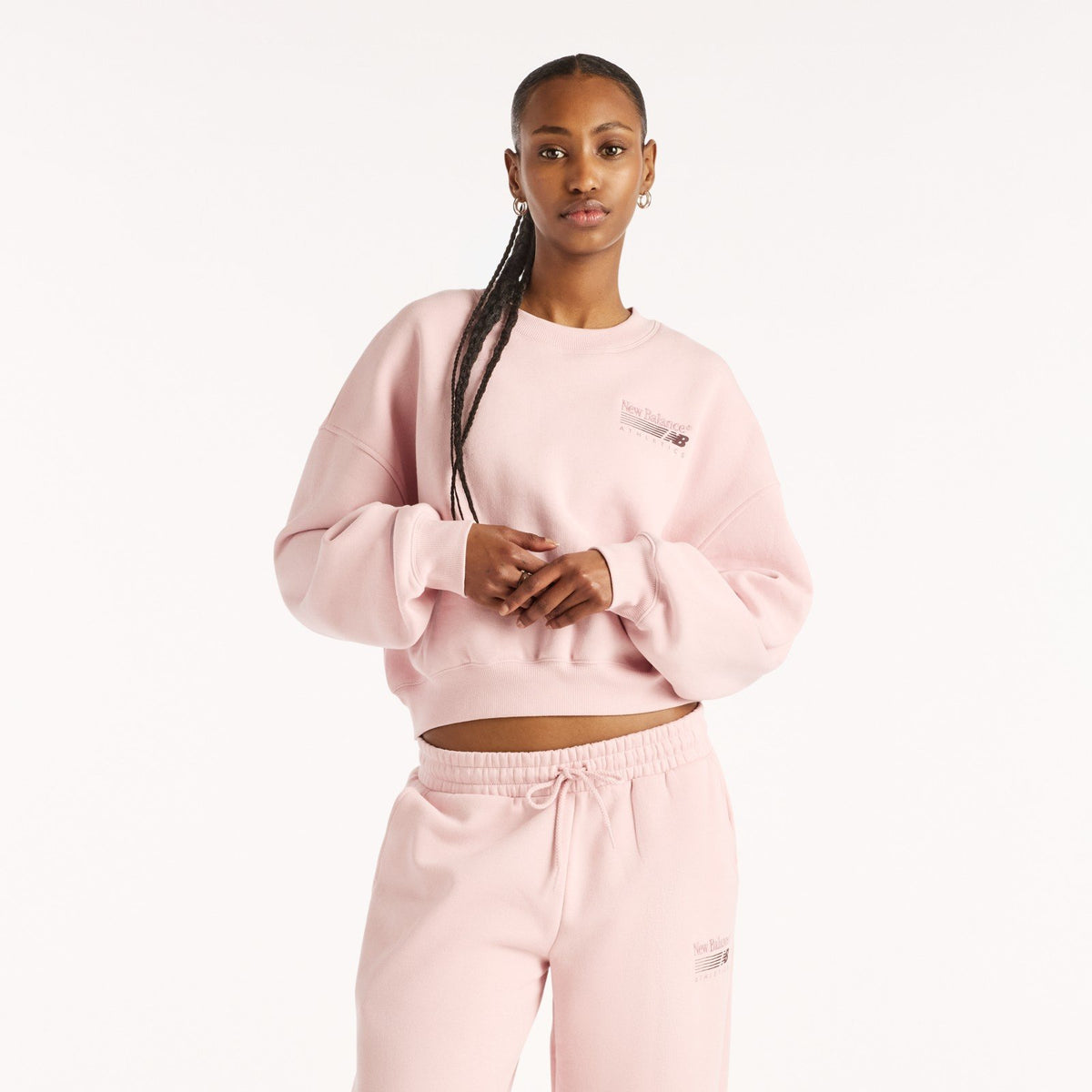 New Balance Felpa Girocollo Trackside Fleece Crew