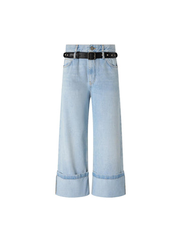 Pinko Jeans crop con cintura Sipario