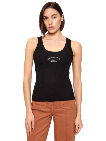 Elisabetta Franchi Canotta in lana con logo