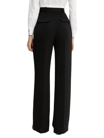 Elisabetta Franchi Pantalone in crepe con cintura