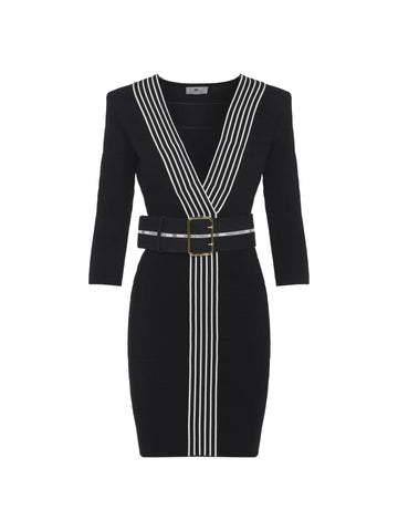 Elisabetta Franchi Abito con bande a righe