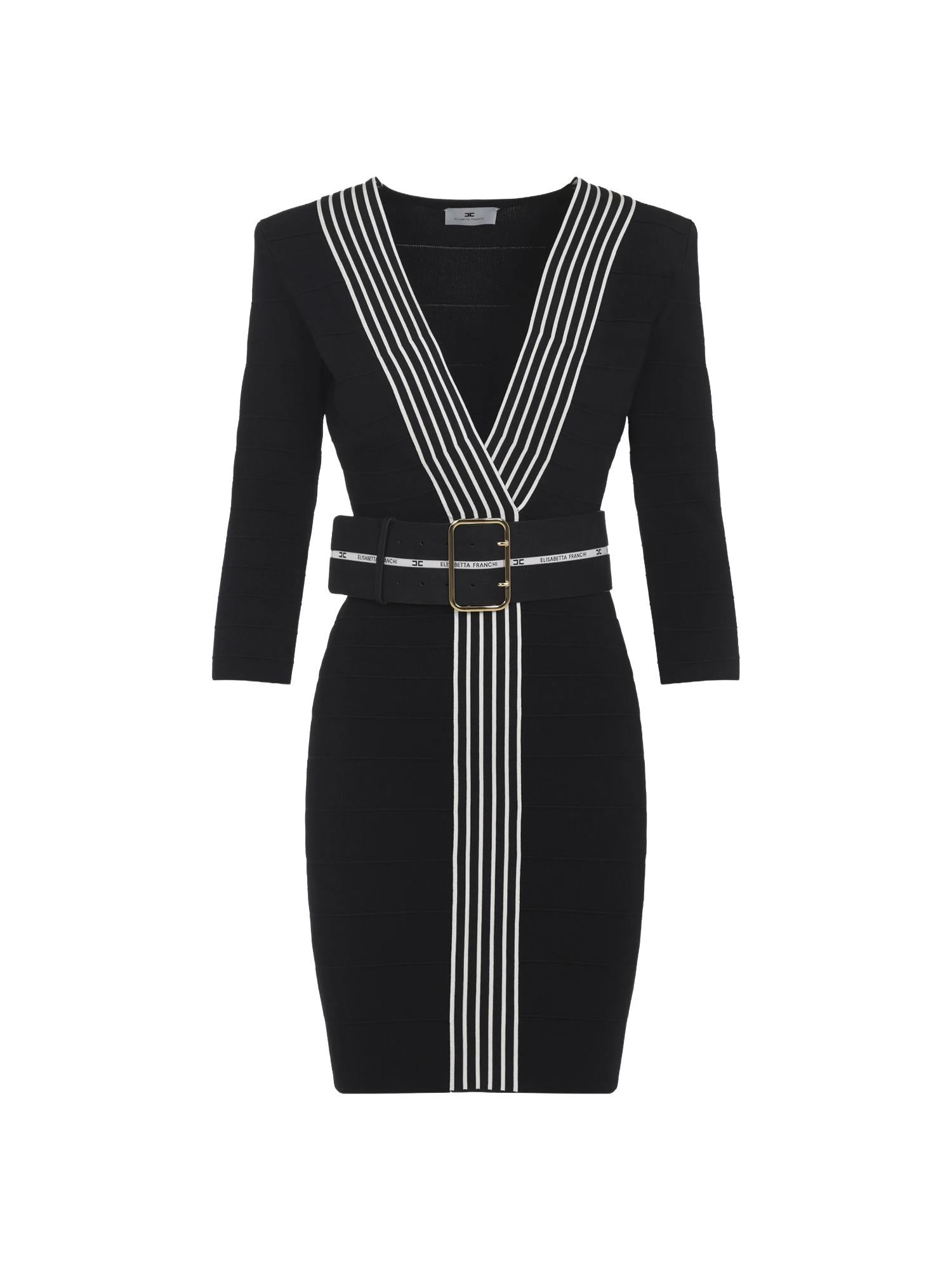 Elisabetta Franchi Abito con bande a righe