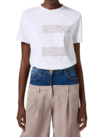 Elisabetta Franchi T-shirt con logo ricamato