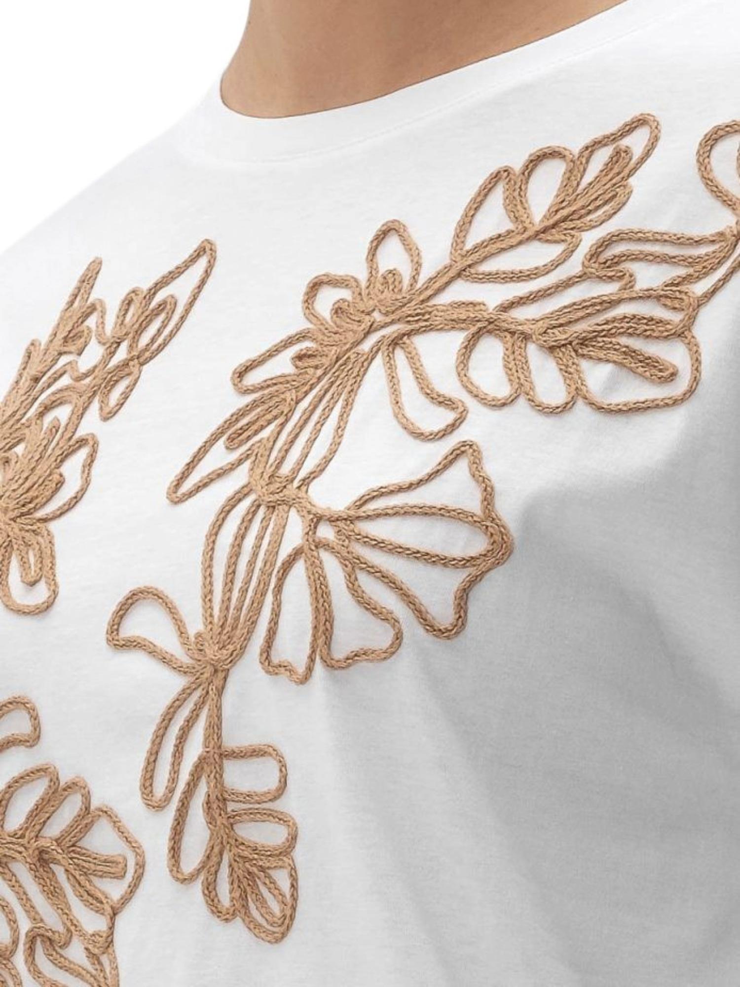 Ermanno Firenze T-shirt con ricamo floreale