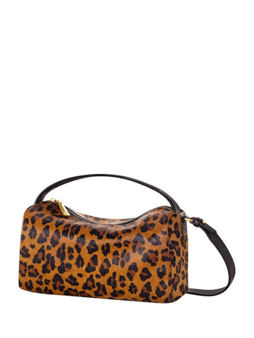 Borsa a Spalla Leopardata con Minuteria Oro