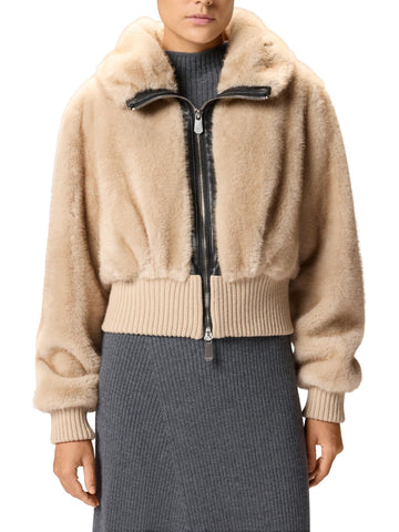 Pinko Bomber en fausse fourrure Bagels