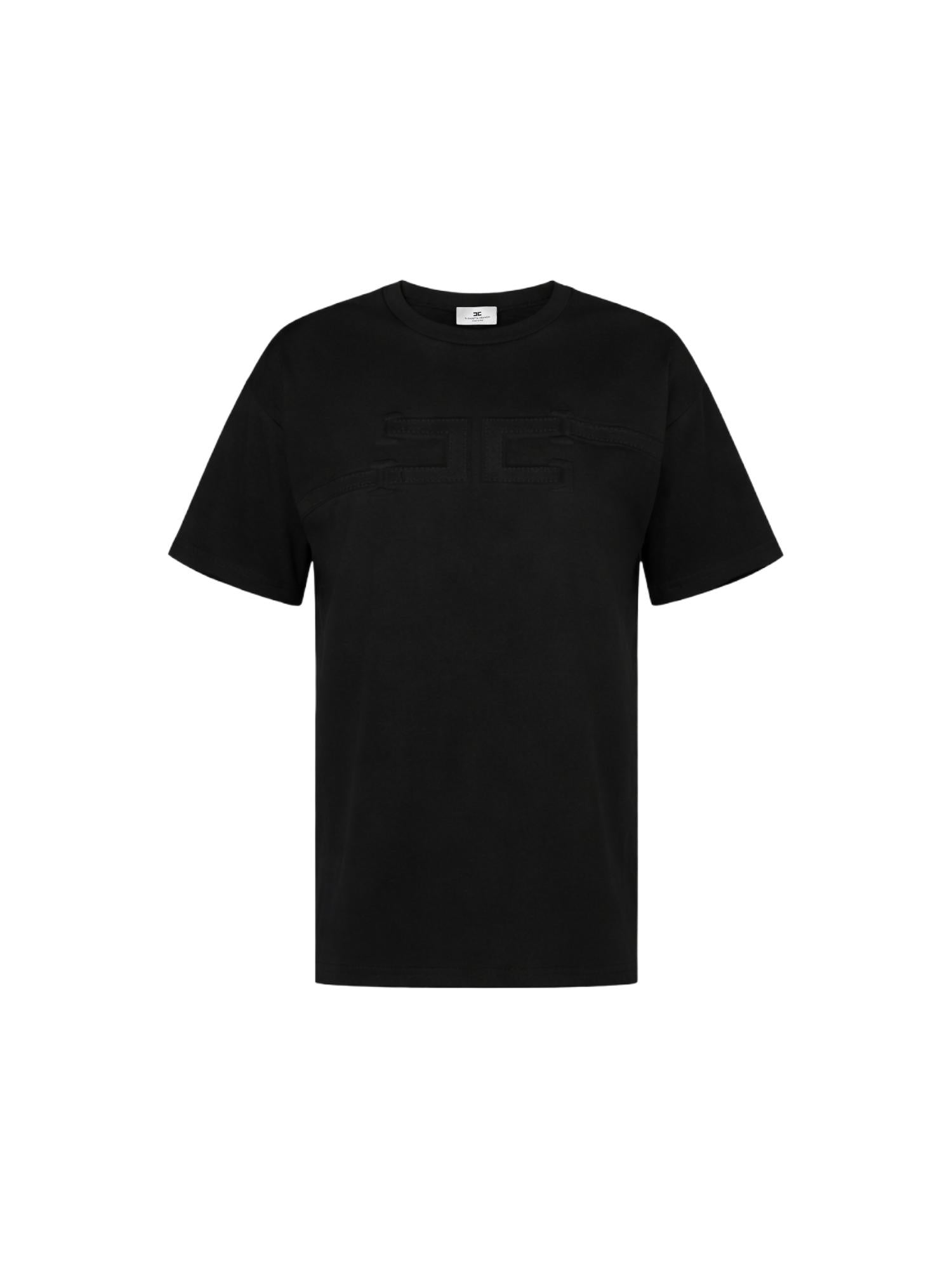 Elisabetta Franchi T-shirt con logo goffrato