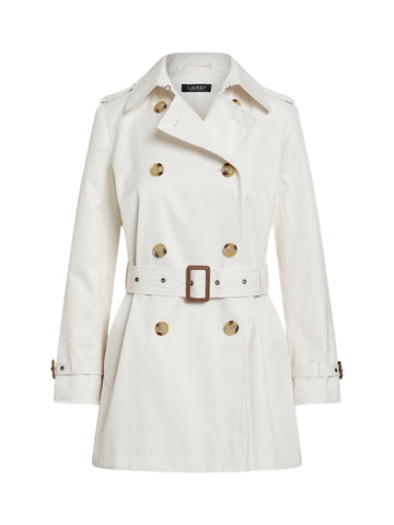 Trench doppiopetto in misto cotone