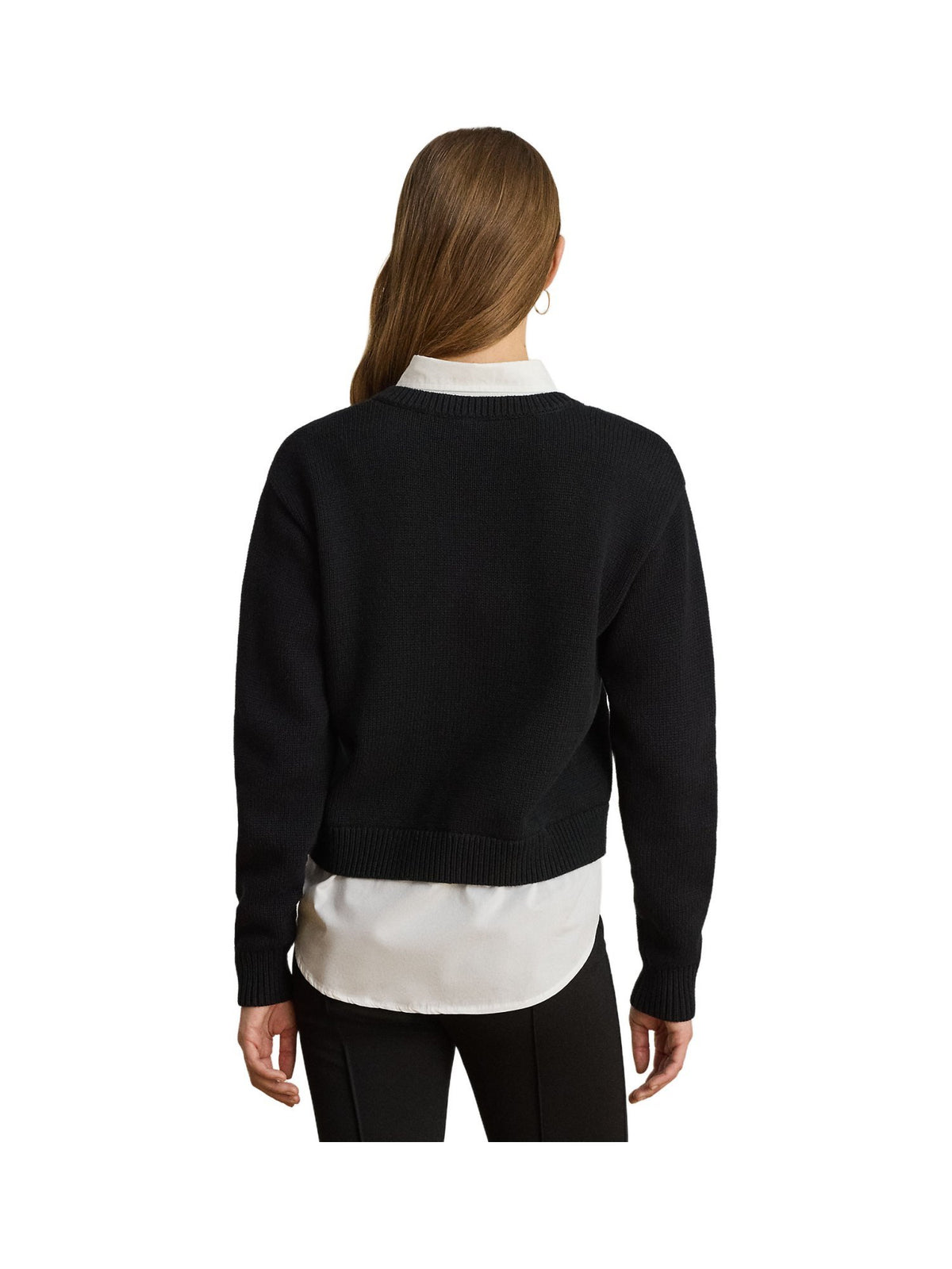 Maglione in cotone a strati con bottoni