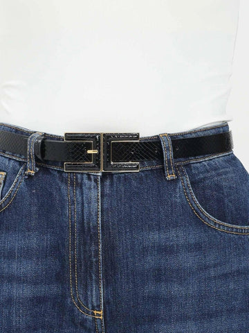 Elisabetta Franchi Cintura con stampa pitonata 5 cm