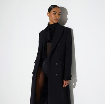 Cappotto in doppio crêpe