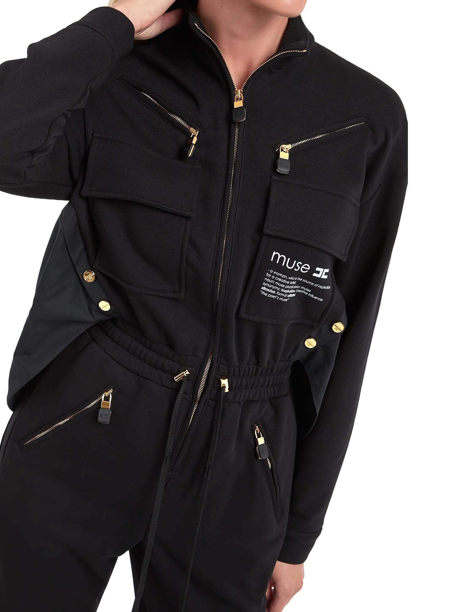 Elisabetta Franchi Tuta con zip e bottoni