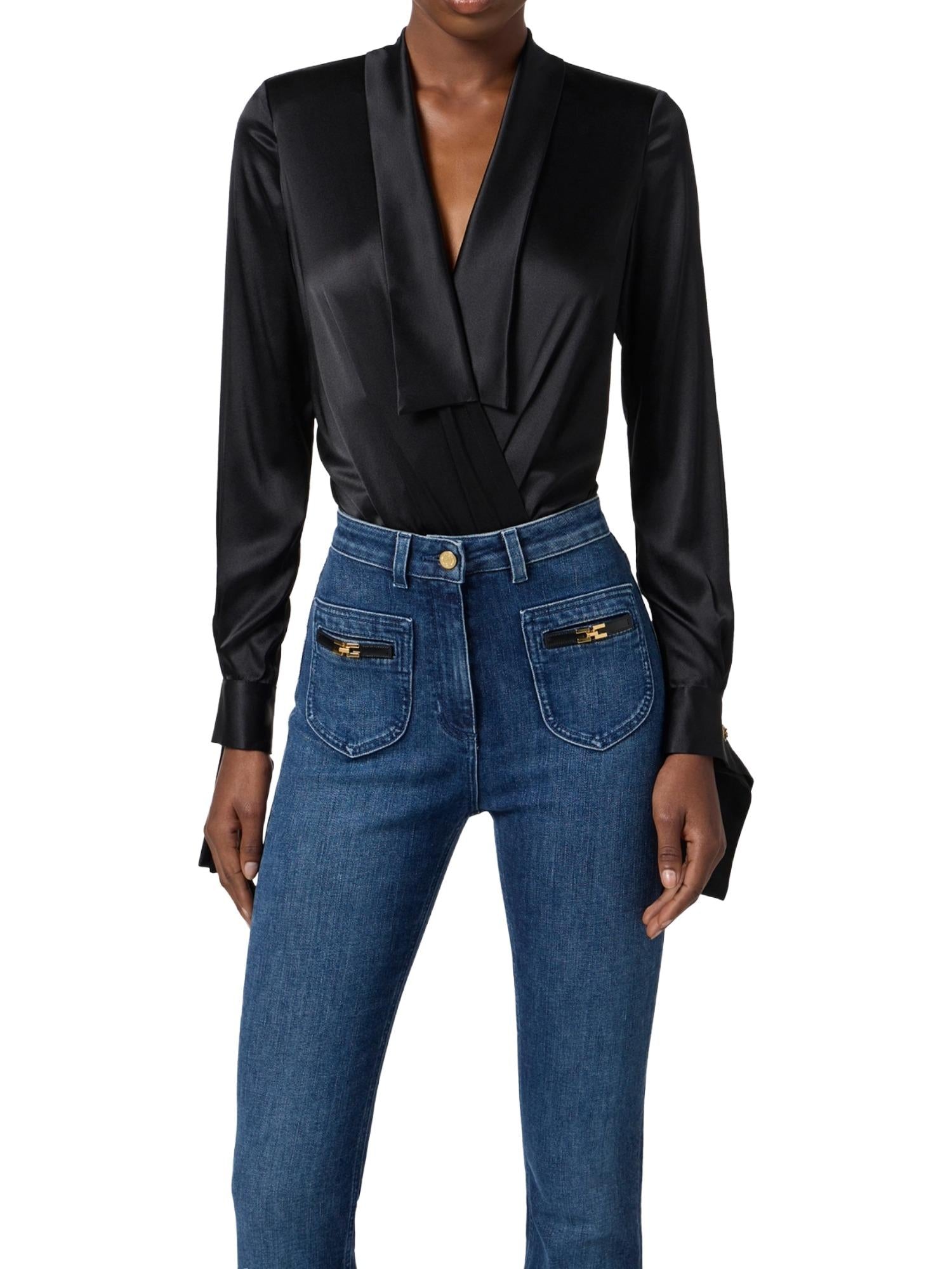 Elisabetta Franchi Camicia a body in raso