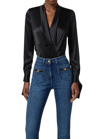 Elisabetta Franchi Camicia a body in raso