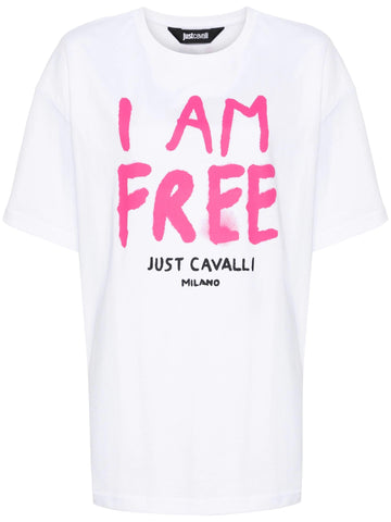 Just Cavalli T-shirt oversize con stampa